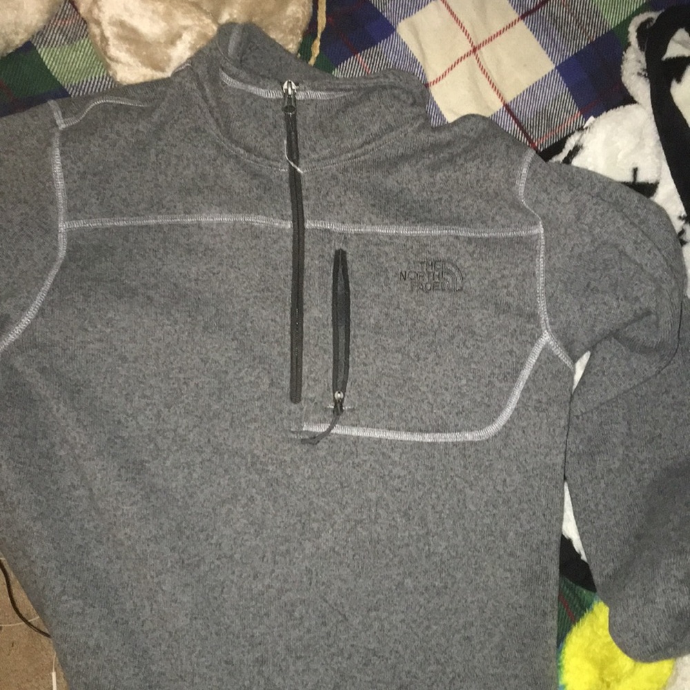 North face zip up sweater